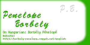 penelope borbely business card